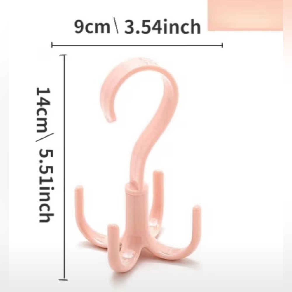 Rotating Hanging 4 Hook Organizer - Light Pink New In Package - Picture 7 of 9